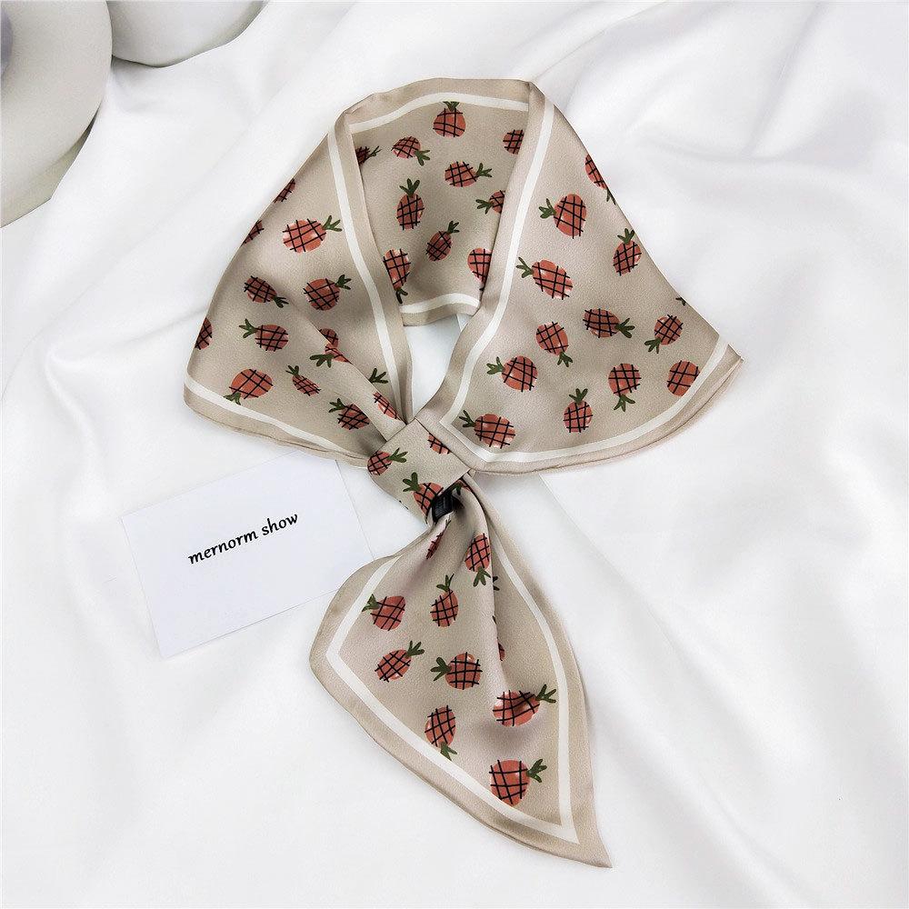 Новые шарфы Шелковые шарфы Женские весенние и осенние длинные декоративные профессиональные шарфы Летние тонкие стили в сочетании с рубашками Стильные