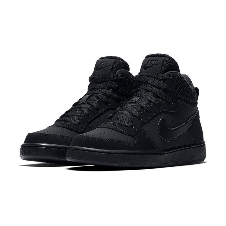 (GS) Nike Court Borough Mid 'Triple Black' Детские 839977-001