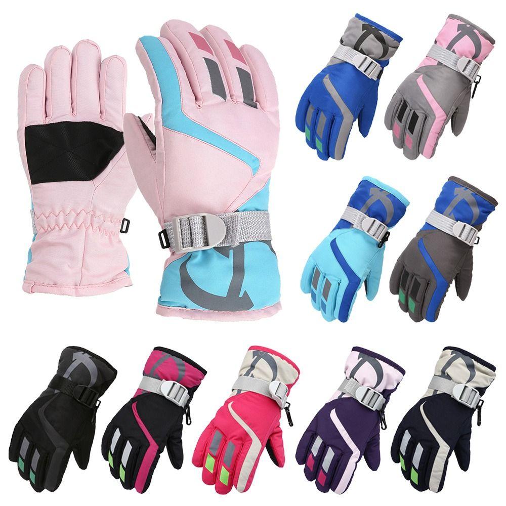 Waterproof Children Ski Gloves Windproof Winter Warm Cute Kid Gloves  Snow Snowboard