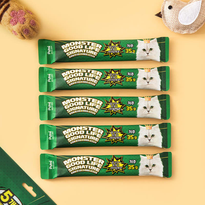 [Pet] Monster Good Life Cat Snack курица и зеленый чай 35 г 5 упаковок