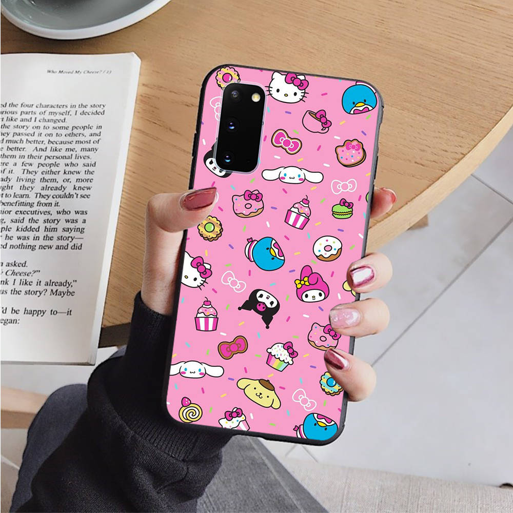 AH46 Sanrio Cartoon черный чехол для Samsung Note 20 Lite S24 Ultra S23 S22 A05 A06 A11 A71 A15 A16 A13 A24 A25 A33 A52 A53 M55 M35 Sofe Cover