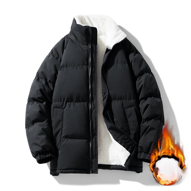 Куртка с воротником-стойкой и подкладкой для мужской осени и зимы, новая куртка для мальчиков с утолщенной защитой от холода