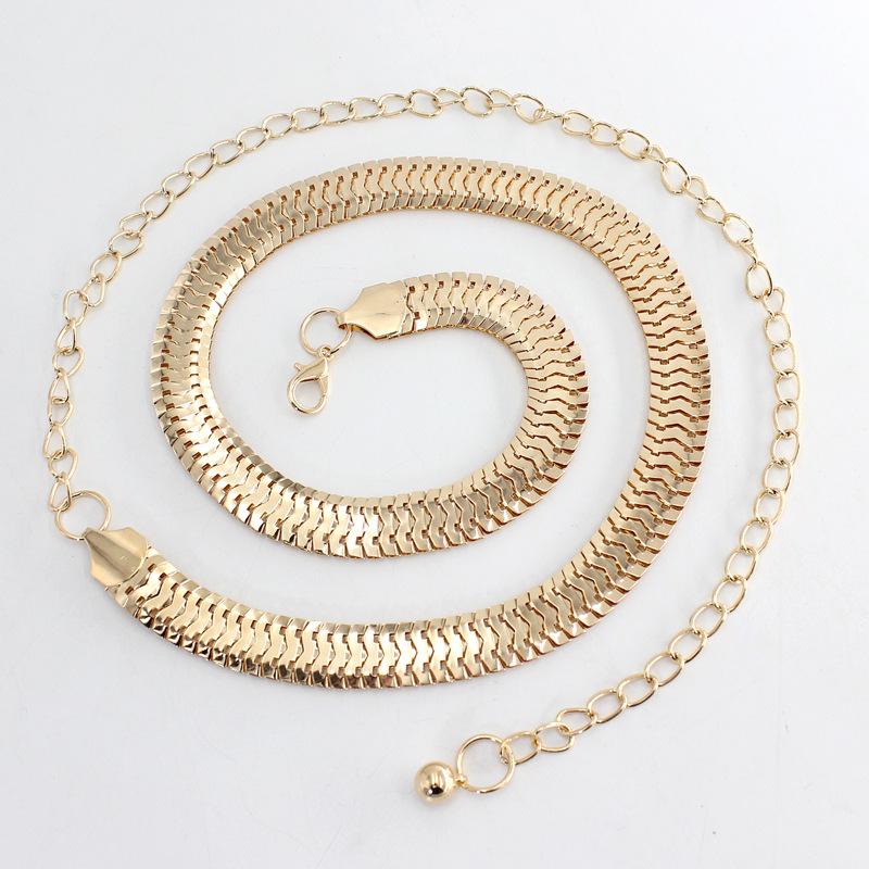 Женская поясная цепочка, декоративное платье, металлическая застежка-крючок, регулируемый ремень, аксессуары, цепочка с подвесными бусинами