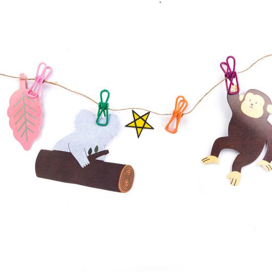 30Pcs Colorful Metal Clips Rust-Proof Corrosion Resistant Non-Slip Reusable Multi-Colored PVC Coated High Elastic Strength Photo Display Clips