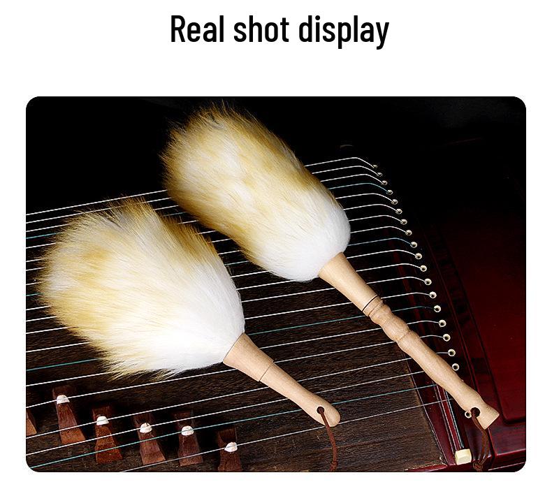 Wool Instrument Cleaning Brush - No-Shed Duster for Piano, Guitar, Guzheng, and Household Use