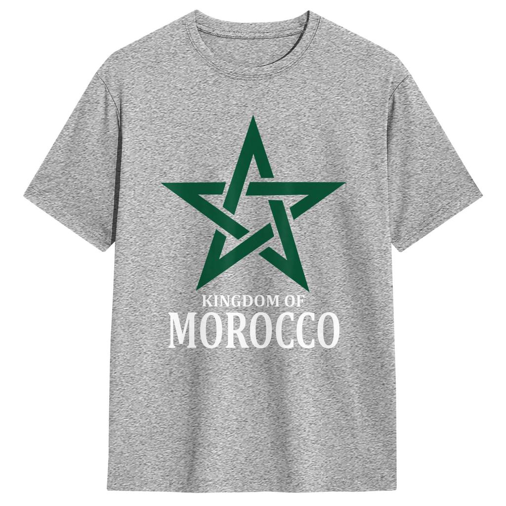 Kingdom Of Morocco Flag TShirts Men Casual 100 Cotton Tees O Neck Short Sleeve T Shirts UniqueClothes