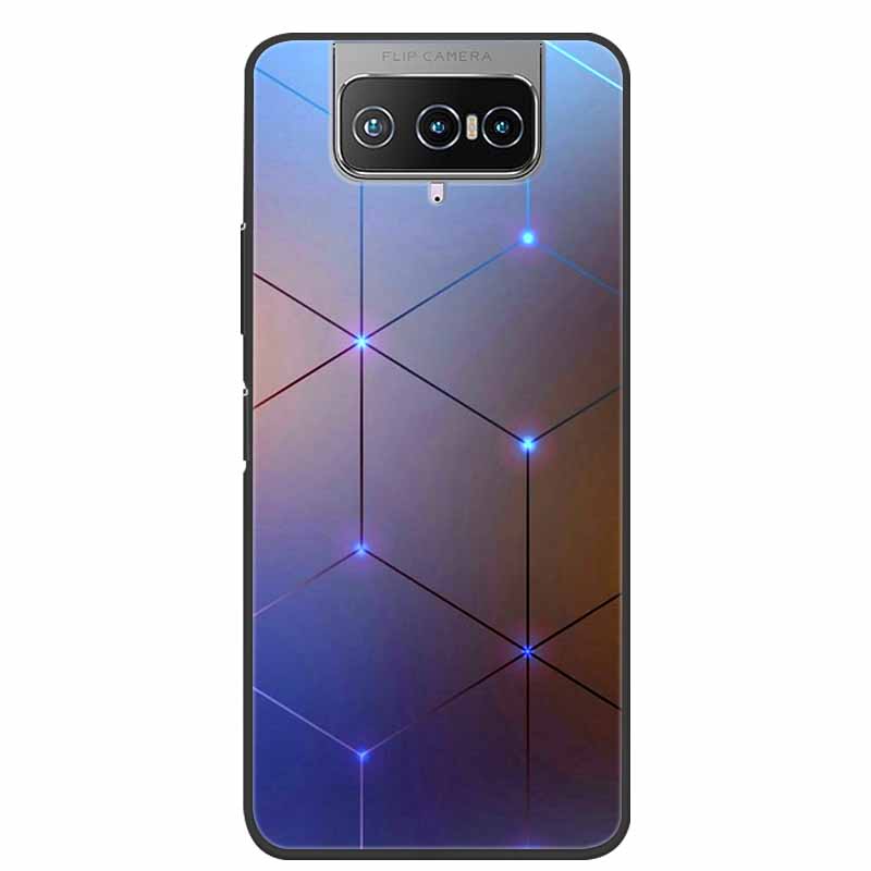 Чехол-книжка для Asus Zenfone 8 Flip Звезда Мягкий ТПУ Силиконовый Чехол для Телефона Для Zenfone8 Flip Zenfone 8 ZS590KS Задняя Крышка