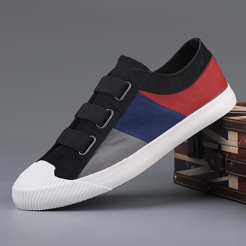 Men's Spring Fashion Canvas Shoes Korean Style Versatile Casual Breathable Skate Shoes Low Top Sneakers
