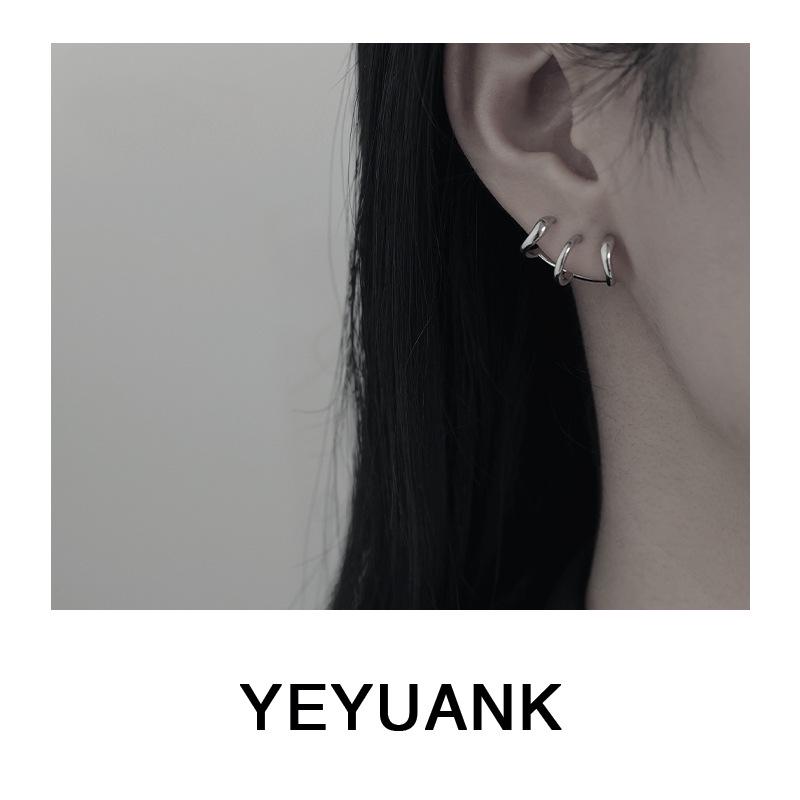 Двухцветные многослойные серьги Nohara Aoi Retro: Простой, универсальный и стильный.