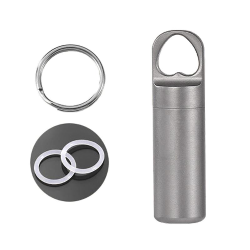 Waterproofs Medicine Box Case Keychains Holder Pills Box Case Titaniums Pills Container Bottles Pills Container