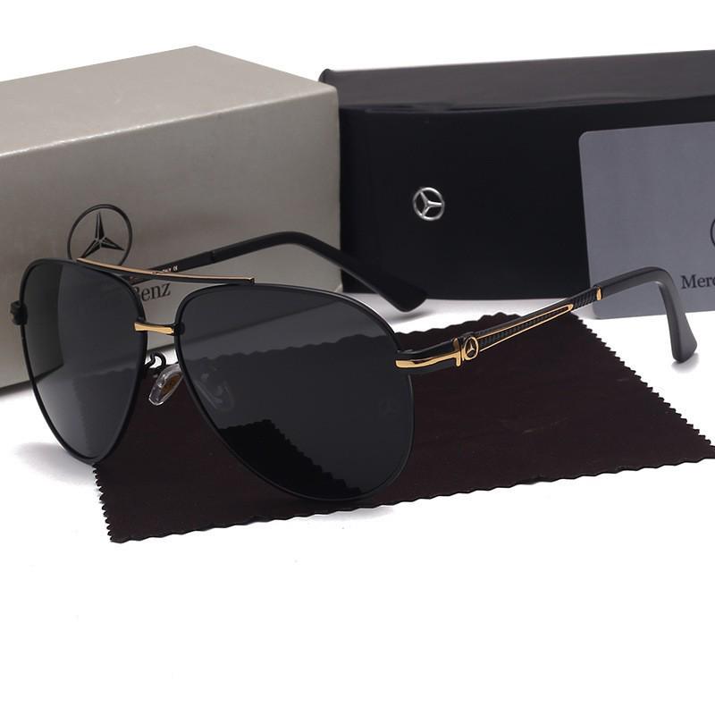 Солнцезащитные очки унисекс Mercedes-Benz авиаторы, большие, поляризованные для вождения 749