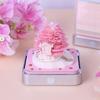2024 Calendar Memo Pad Omoshiroi Block 3D Notepad Block Sakura Tree 3D Memo Pad Cute Note Paper Art Desk Decor