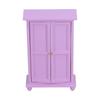 Миниатюрный кукольный шкаф в масштабе 1/12, деревянный миниатюрный шкаф-игрушка, модель кукольного шкафа, фиолетовый