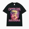 Футболка Cappuccina Ballerina Funny Italian Brainrot Meme Мужская Женская Одежда Мода Трендовые Футболки Повседневная Футболка из 100% Хлопка