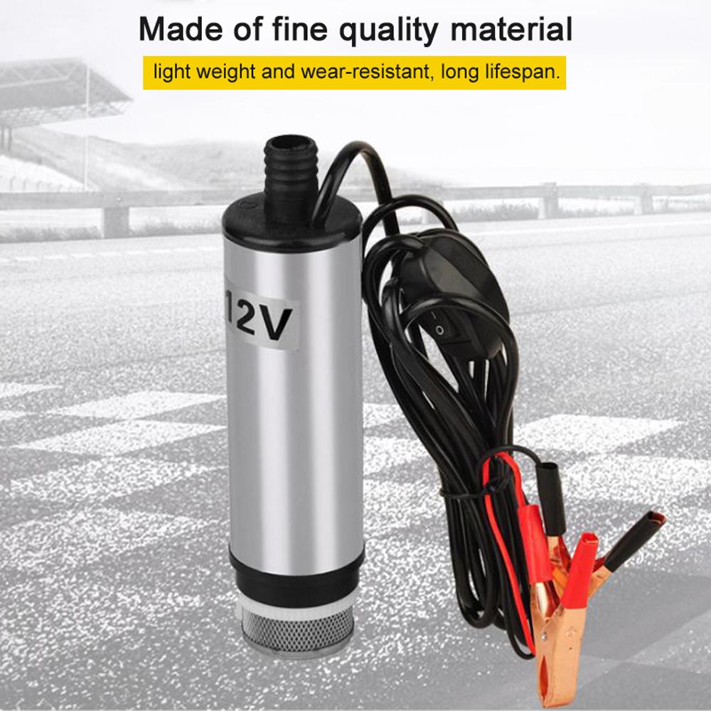 12 Вольт самовсасывающий погружной масляный насос небольшой электрический водяной маслоперекачивающий погружной заправочный насос