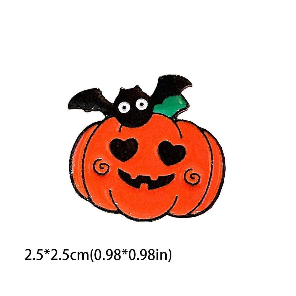 Капающее масло Милый призрак Эмаль Брошь Эмаль Хэллоуин Лацкан Сладкая тыква Металлический значок Ежедневно