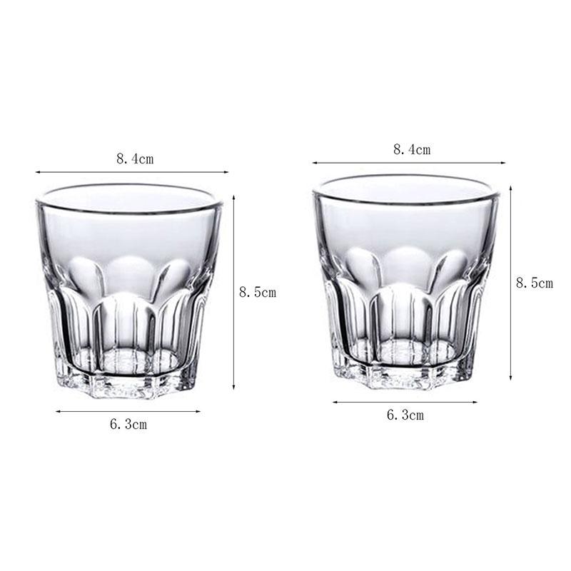 2pcs Thick Bottomed Wine Glass Household Beer Glass Whiskey Cocktail Cups Tea Beverage Mugs Glass Cup Beer Glass Christmas Gift