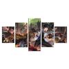 5 Pieces Word Art Online Anime A Group Photo Print Picture Poster Painting Canvas Room Decoration Painting Home Room Decor No Frame