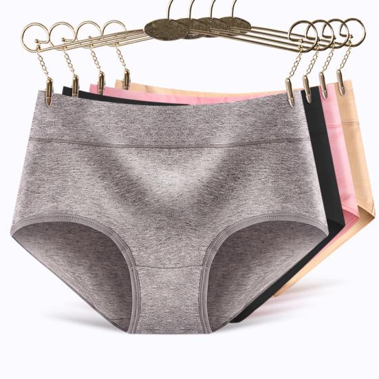 Женские трусы средней талии, однотонные, хлопковые, приподнятые, хорошо пропускают воздух, эластичные, быстросохнущие, спортивные