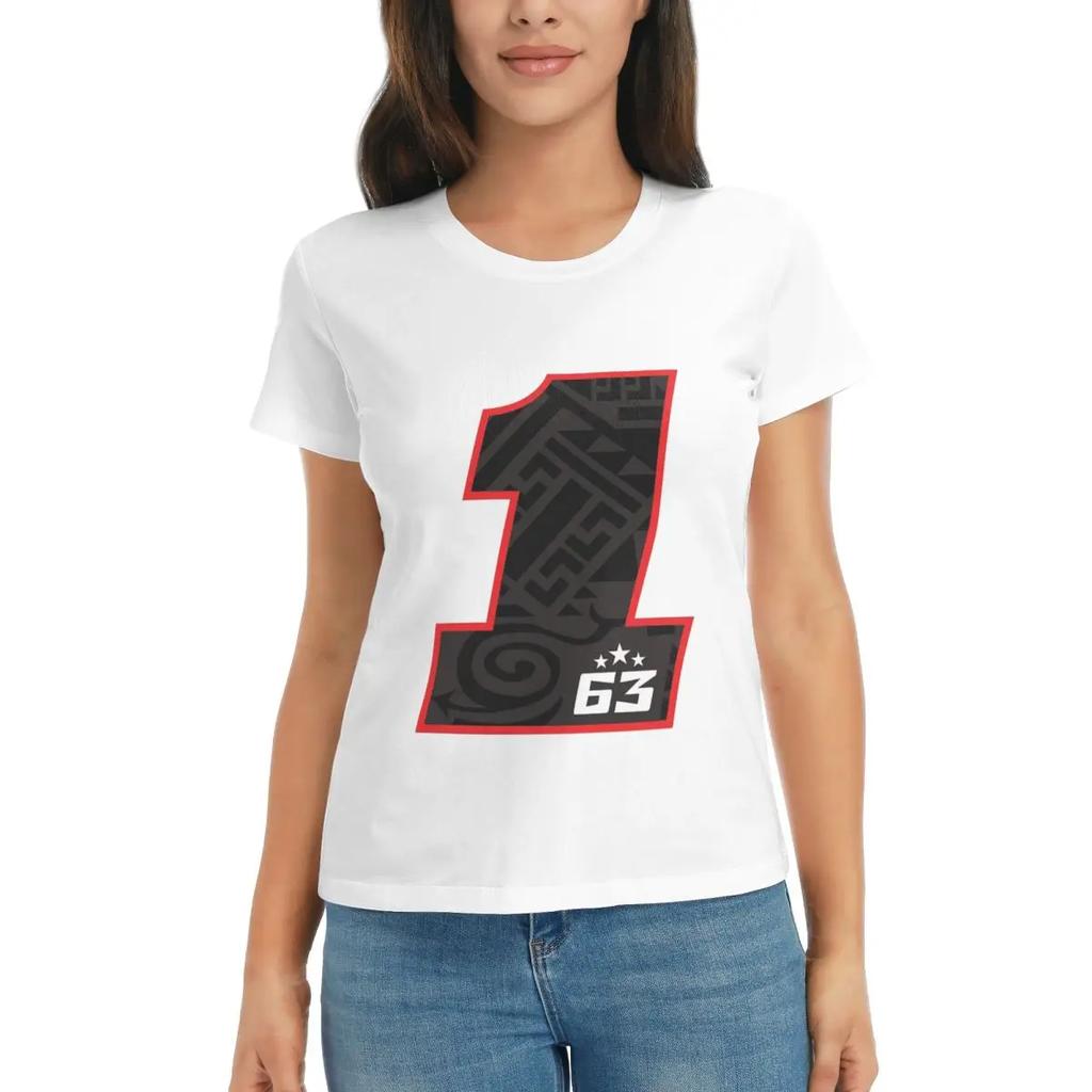 Women TShirt Pecco Bagnaia 63 Summer Short Sleeve Tees ONeck Cotton T Shirts Clothes Tops Streetwear