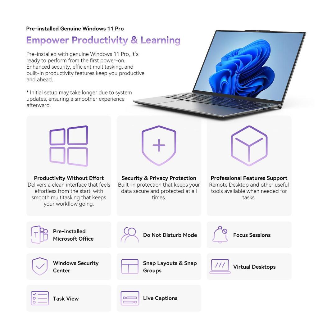 Blackview Ноутбук GamiBook 6 16 дюймов 16 ГБ 512 ГБ AMD Ryzen™ 7 7735HS 8 ядер 16 потоков Windows 11 Pro