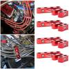 LEDAUT Red 8Cyl Spark Plug Heat Shield Protector And 12Pc Engine Separator Ulating Fire Sleeve Wire Protector With Divider Suit For 8Mm 9Mm 10Mm