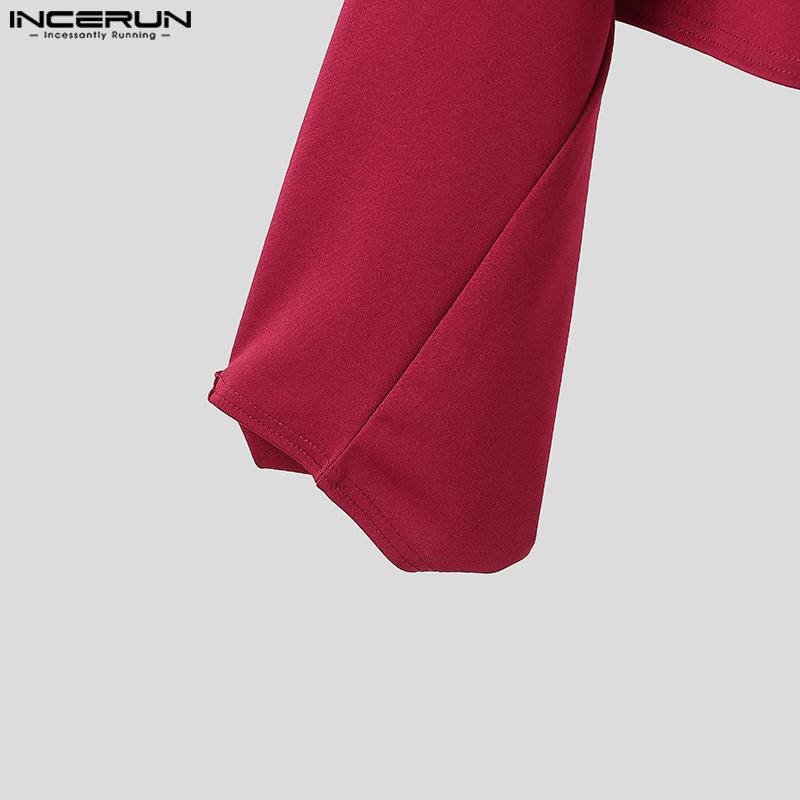 INCERUN Мужские свободные кардиганы с длинным рукавом и открытым передом, короткие пальто