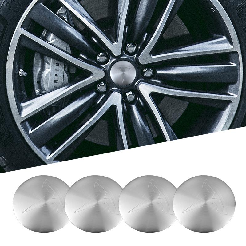 TBQW4 4pcs 56mm Tesla Wheel Center Cap Hub Cover Badge Emblem Sticker Car Accessories For Tesla Model 3 Y 2023 S X Cybertruck Highland