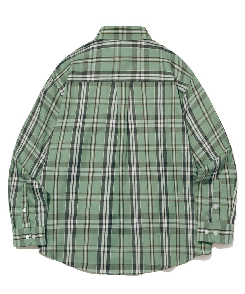 FILLUMINATE Свободная рубашка в клетку "Лес" - Зеленая