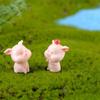 Cute Mini Animal Statue Garden Home Decor Figurine Resin Ornaments Miniature Model Micro Pig Family