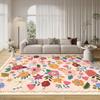 French Style Living Room Decoration Carpet Thick Plush Rugs for Bedroom Flower Pattern Study Floor Mat Fluffy Soft Cloakroom Rug