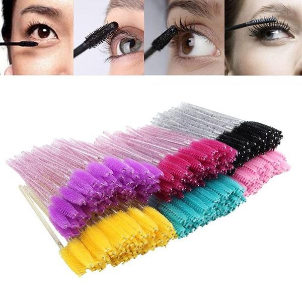 50 шт. одноразовые хрустальные кисти для ресниц, инструменты для наращивания ресниц, кисть для бровей, косметические кисти для ресниц, инструменты для макияжа