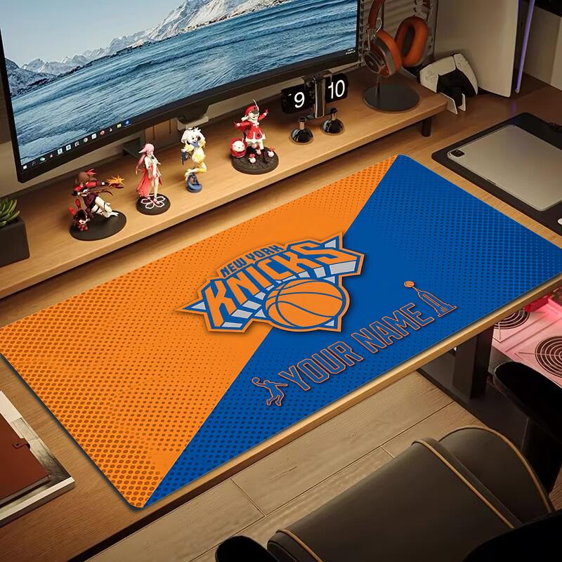 New York Knicks Print Cushion Non-slip Laptop Tablet Big Mousepad XXL Mat Mini PC Playmat With Lock edge