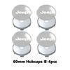 For Jeep 4pcs Car Wheel Hub Protective Cover Universal Anti-Dust Center Cap Cherokee Wrangler JK Gladiator Compass Renegade AKO1