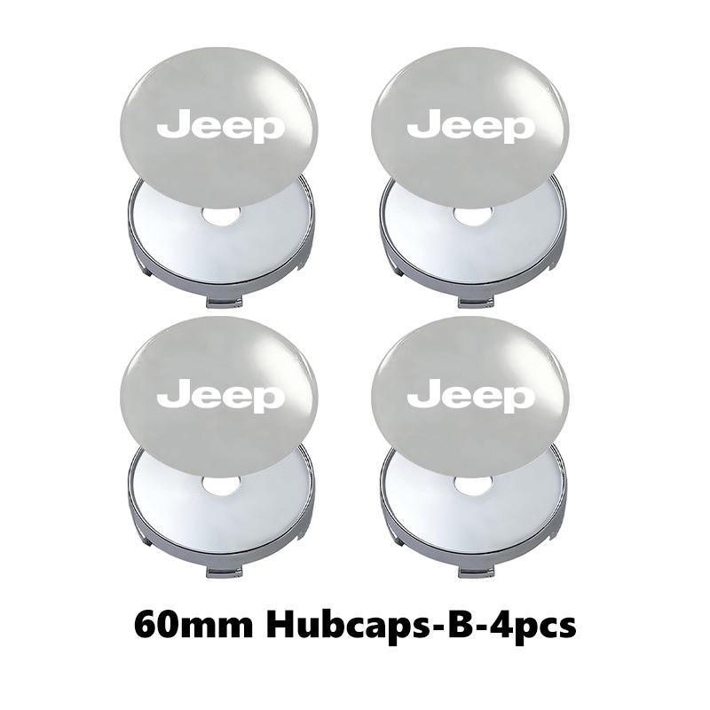 For Jeep 4pcs Car Wheel Hub Protective Cover Universal Anti-Dust Center Cap Cherokee Wrangler JK Gladiator Compass Renegade AKO1