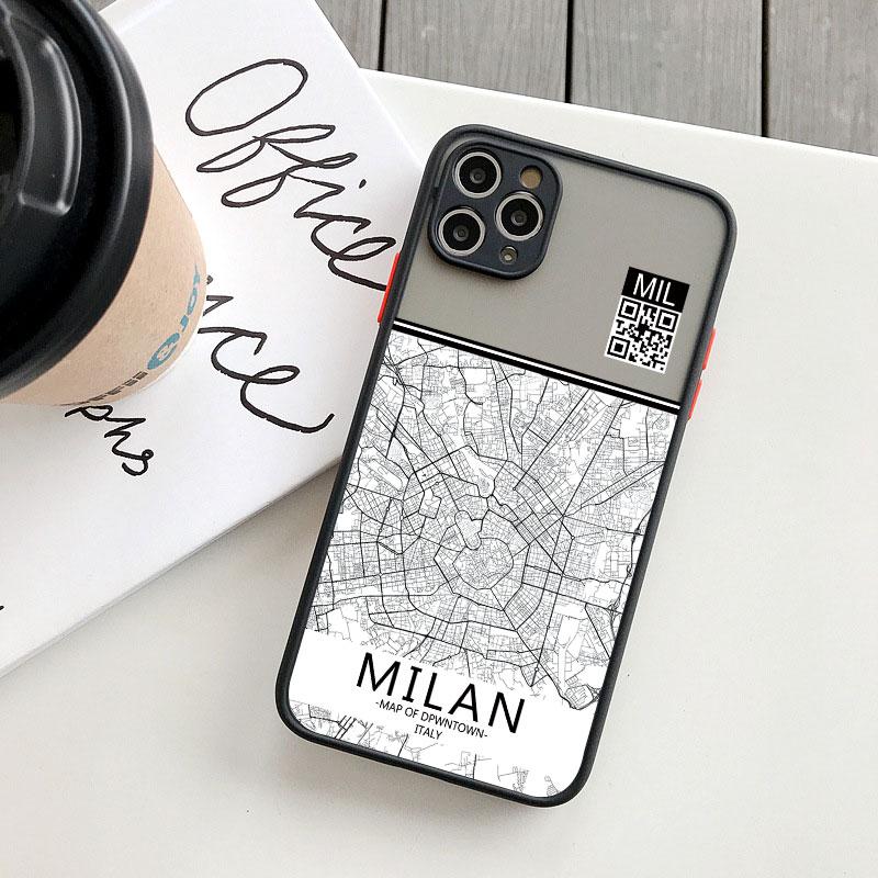 Чехол для телефона Ins Travel Country Sketch City Map для iPhone 8 7 Plus SE2 15 14 11 12 13 Pro Max Mini X XR XS Ударопрочный Funda Shell
