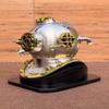 Diving Helmet Silver Diving Helmet Scuba Diving Helmet Diving Helmet with Wooden Base Deep Sea Scuba Diver Helmet Best Gift