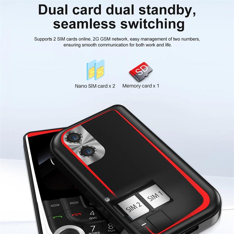 V10 Dual SIM Standby Мобильный телефон 2.01 дюймовый экран Magic Voice Speed Dial Фонарик FM-радио MP4 Дешевые резервные сотовые телефоны