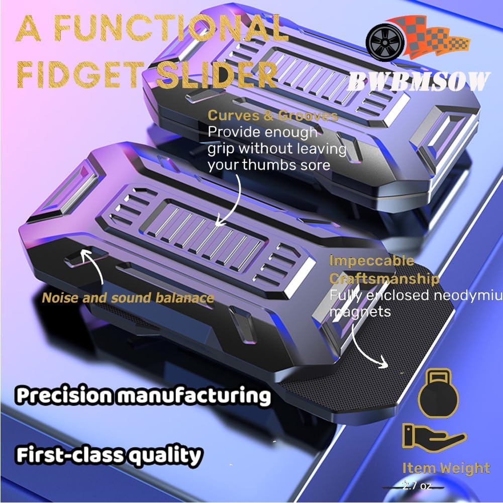 Металлический слайдер Fidget, магнитная кирпичная игрушка Fidget, игрушки для взрослых EDC Fidget, игрушки для снятия стресса при СДВГ, тревожности, идеальные подарки для папы и друзей