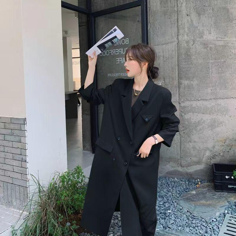 Модная женская ветровка выше колена, новый повседневный пиджак в корейском стиле, элитный дизайн