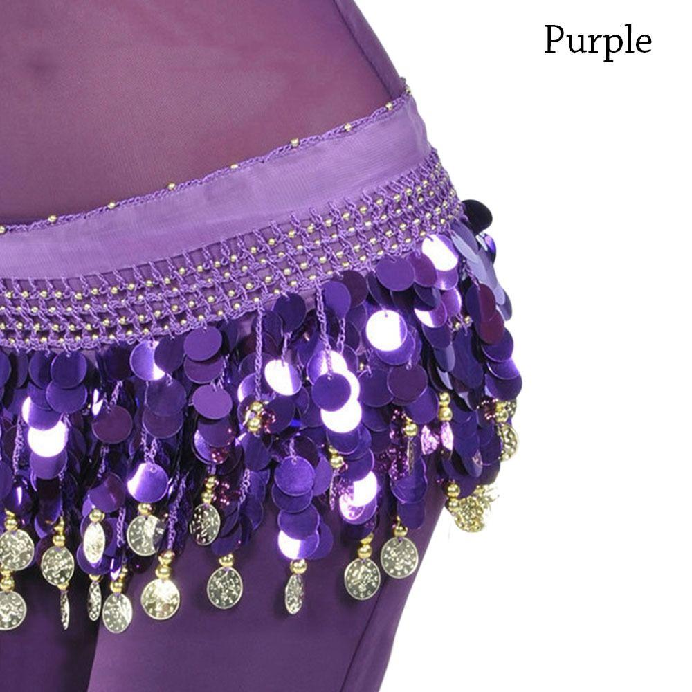 Sexy Sequins Show Costumes Waist Chain Belly Dance Belt Dancer Skirt Hip Scarf