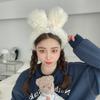 Плюшевая повязка на голову в корейском стиле, уродливая кукла, мультяшные резинки для волос, модный ободок для волос с кроличьими ушками, женский/для девочек