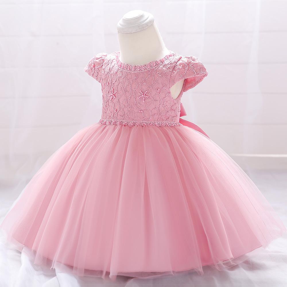 European & American Baby Girl Lace Mesh Princess Birthday Dress