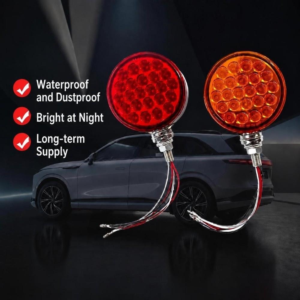 Reflective LED Marker Light 48 LED Double Face Light Durable Side Marker Light  For Trailer