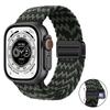Плетеное нейлоновое петлевое ремешок для Apple Watch Ultra 3 2 49 мм 11 10 46 мм 42 мм 9 8 7 45/41 мм Магнитный ремешок iWatch 6 5 SE 44/40 мм Correa