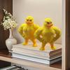 Мускулистая статуя утки, 3D-печать, желтая мускулистая фигурка утки, скульптура для дома