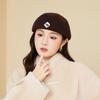 Japanese Reversible Woolen Beret for Women Versatile Niche Ins Style Warm Forward Hat Fashionable Travel Hat