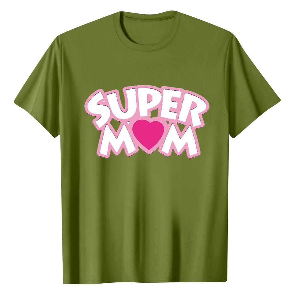 Women's Round Neck Casual Printed Short-sleeved T-shirt Top