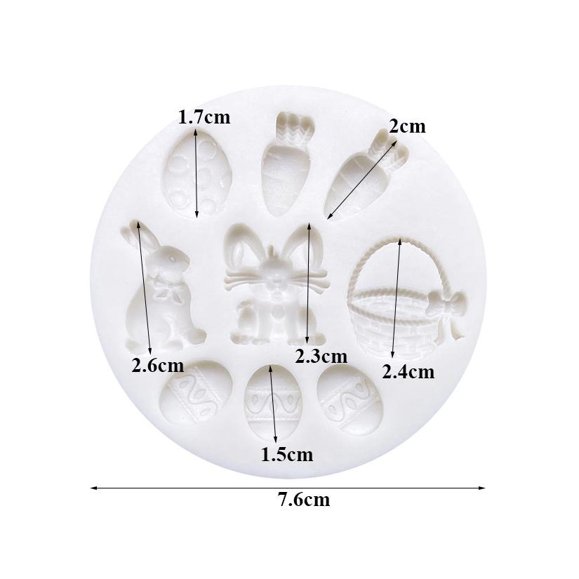 Easter Bunny Eggs Basket Carrot Silicone Sugarcraft Mold Chocolate Cupcake Baking Fondant Cake Decorating Tools