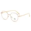 Anti Blue Light Korean Style Round Reading Glasses Computer Frames Alloy Women Prebyopia Spectacles Eyeglasses 0 -1.5 -2 -2.5 -3